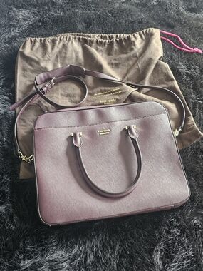 kate spade burgundy leather 13" Saffiano Laptop Bag